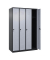 Spind Classic Plus schwarzgrau, weißaluminium 080000-40 S10091, 4 Schließfächer 120,0 x 50,0 x 185,0 cm
