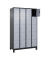 Schließfachschrank Classic Plus schwarzgrau, weißaluminium 080010-405 S10038, 20 Schließfächer 120,0 x 50,0 x 195,0 cm