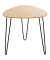 Beistelltisch 24468, 48cm (H), 48x48cm (BxT), dreieckig, eiche / schwarz
