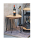 Beistelltisch 24468, 48cm (H), 48x48cm (BxT), dreieckig, eiche / schwarz