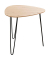 Beistelltisch 24468, 48cm (H), 48x48cm (BxT), dreieckig, eiche / schwarz