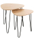 Beistelltisch 24468, 48cm (H), 48x48cm (BxT), dreieckig, eiche / schwarz