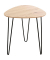Beistelltisch 24469, 43cm (H), 40x40cm (BxT), dreieckig, eiche / schwarz