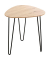 Beistelltisch 24469, 43cm (H), 40x40cm (BxT), dreieckig, eiche / schwarz