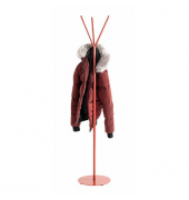 Kleiderständer 47499 rot Metall 3 Haken 35,0 x 173,0 cm