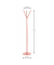 Kleiderständer 47499 rot Metall 3 Haken 35,0 x 173,0 cm