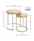 Beistelltisch 47787, 43/49cm (H), 32/45cmx32/35cm (BxT), rund, eiche / grau