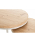 Beistelltisch 47787, 43/49cm (H), 32/45cmx32/35cm (BxT), rund, eiche / grau