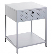 Konsole Nachttisch Metall grau 40,0 x 40,0 x 53,0 cm