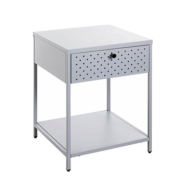 Konsole Nachttisch Metall grau 40,0 x 40,0 x 53,0 cm