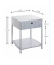 Konsole Nachttisch Metall grau 40,0 x 40,0 x 53,0 cm
