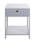 Konsole Nachttisch Metall grau 40,0 x 40,0 x 53,0 cm