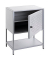 Konsole Nachttisch Metall grau 45,0 x 30,0 x 60,0 cm