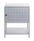 Konsole Nachttisch Metall grau 45,0 x 30,0 x 60,0 cm