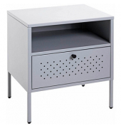 Konsole Nachttisch Metall grau 45,0 x 35,0 x 50,0 cm