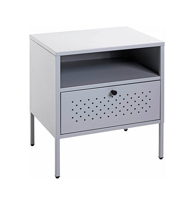 Konsole Nachttisch Metall grau 45,0 x 35,0 x 50,0 cm