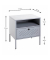 Konsole Nachttisch Metall grau 45,0 x 35,0 x 50,0 cm