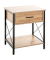 Beistelltisch Konsole 52470, 60cm (H), 45x40cm (BxT), rechteckig, eiche / schwarz