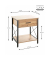 Beistelltisch Konsole 52470, 60cm (H), 45x40cm (BxT), rechteckig, eiche / schwarz