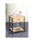 Beistelltisch Konsole 52470, 60cm (H), 45x40cm (BxT), rechteckig, eiche / schwarz