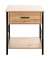 Beistelltisch Konsole 52470, 60cm (H), 45x40cm (BxT), rechteckig, eiche / schwarz
