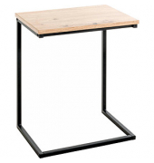 Beistelltisch 52471, 50cm (H), 40x30cm (BxT), rechteckig, eiche / schwarz