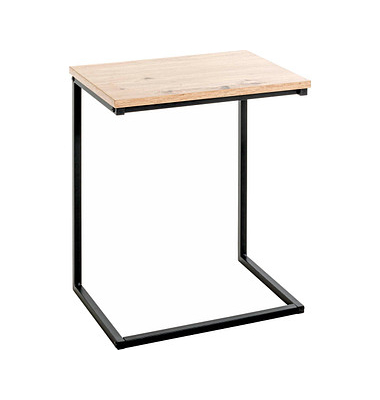 Beistelltisch 52471, 50cm (H), 40x30cm (BxT), rechteckig, eiche / schwarz