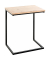 Beistelltisch 52471, 50cm (H), 40x30cm (BxT), rechteckig, eiche / schwarz