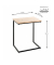 Beistelltisch 52471, 50cm (H), 40x30cm (BxT), rechteckig, eiche / schwarz