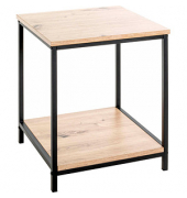 Beistelltisch 52472, 50cm (H), 40x40cm (BxT), rechteckig, eiche / schwarz