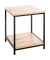 Beistelltisch 52472, 50cm (H), 40x40cm (BxT), rechteckig, eiche / schwarz