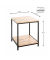 Beistelltisch 52472, 50cm (H), 40x40cm (BxT), rechteckig, eiche / schwarz