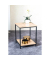 Beistelltisch 52472, 50cm (H), 40x40cm (BxT), rechteckig, eiche / schwarz