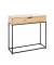Konsolentisch 52482, 77cm (H), 80x28cm (BxT), rechteckig, eiche / schwarz
