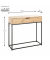 Konsolentisch 52482, 77cm (H), 80x28cm (BxT), rechteckig, eiche / schwarz
