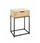 Konsole Nachttisch schwarz 40,0 x 28,0 x 60,0 cm