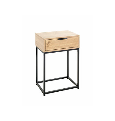 Konsole Nachttisch schwarz 40,0 x 28,0 x 60,0 cm