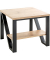 Beistelltisch 52495, 48cm (H), 55x55cm (BxT), rechteckig, eiche / schwarz