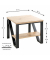 Beistelltisch 52495, 48cm (H), 55x55cm (BxT), rechteckig, eiche / schwarz