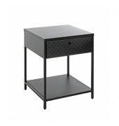 Konsole Nachttisch Metall schwarz 40,0 x 40,0 x 53,0 cm