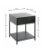 Konsole Nachttisch Metall schwarz 40,0 x 40,0 x 53,0 cm