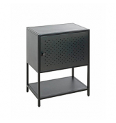 Konsole Nachttisch Metall schwarz 45,0 x 30,0 x 60,0 cm