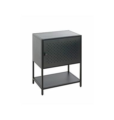 Konsole Nachttisch Metall schwarz 45,0 x 30,0 x 60,0 cm