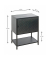 Konsole Nachttisch Metall schwarz 45,0 x 30,0 x 60,0 cm