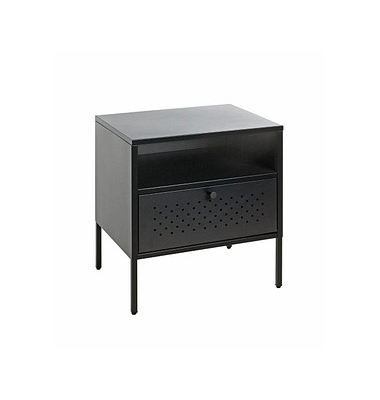 Konsole Nachttisch Metall schwarz 45,0 x 35,0 x 50,0 cm