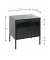 Konsole Nachttisch Metall schwarz 45,0 x 35,0 x 50,0 cm