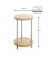 Beistelltisch 52712, 50cm (H), 30x30cm (BxT), rund, eiche / grau
