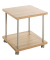 Beistelltisch 52714, 45cm (H), 40x40cm (BxT), rechteckig, eiche / grau