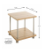Beistelltisch 52714, 45cm (H), 40x40cm (BxT), rechteckig, eiche / grau