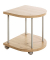 Beistelltisch 52715, 45cm (H), 40x40cm (BxT), C-Form, eiche / grau